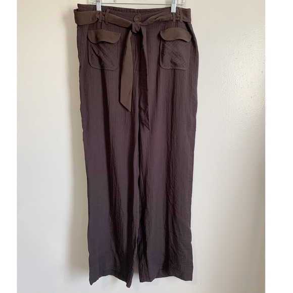 Soft Surroundings Pants - SALE🔥 Soft Surroundings Pants Large Brown High Waist Belted Relaxed Rayon Blend